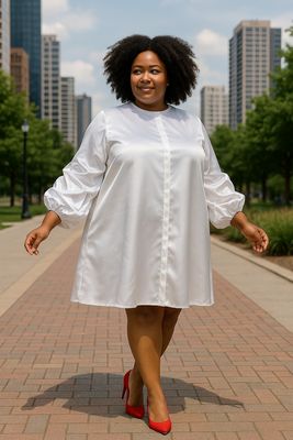 Rudy White Ruffle Dress