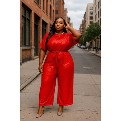 Candy Cane Glitz Jumpsuit