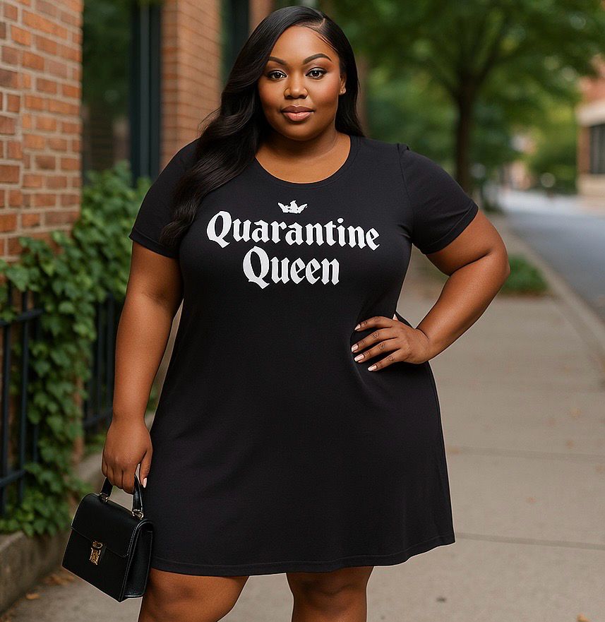 Quarntine Queen T Shirt Dress