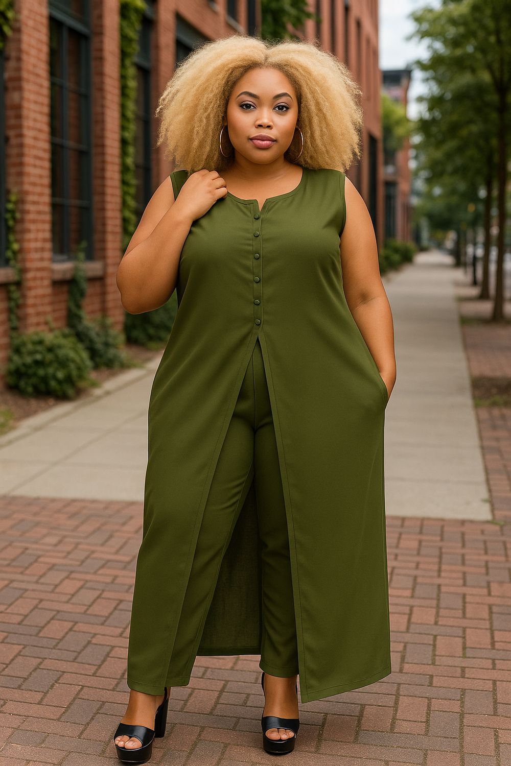 Explosive Olive Green Two piece