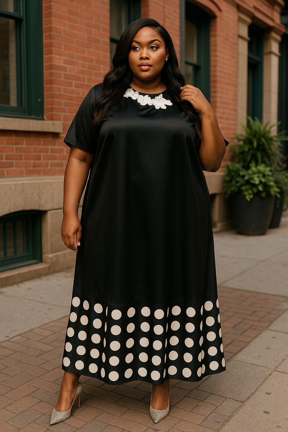 Everlasting Polk Dot Dress
