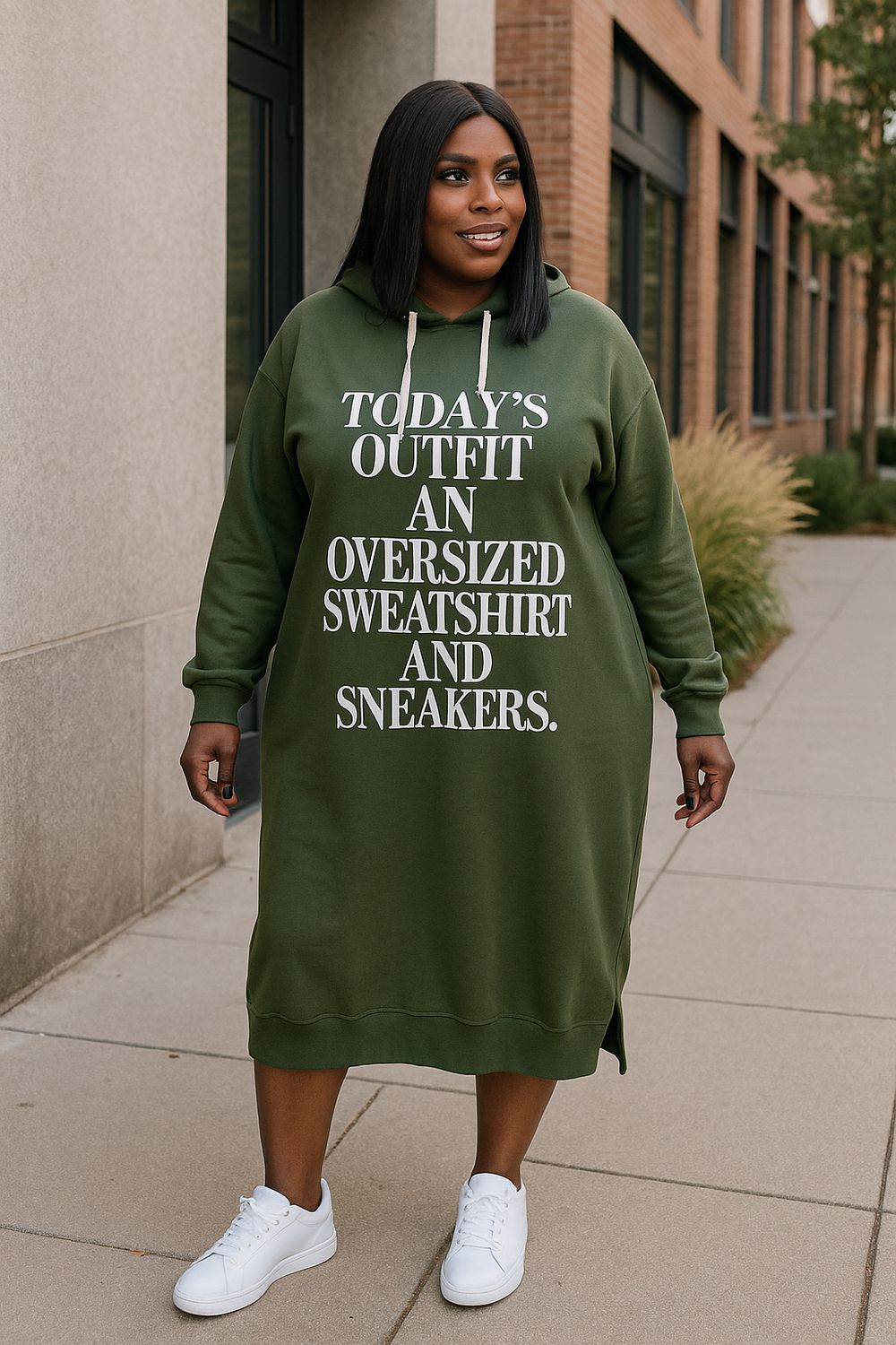 Relaxation Olive Oversized Dress