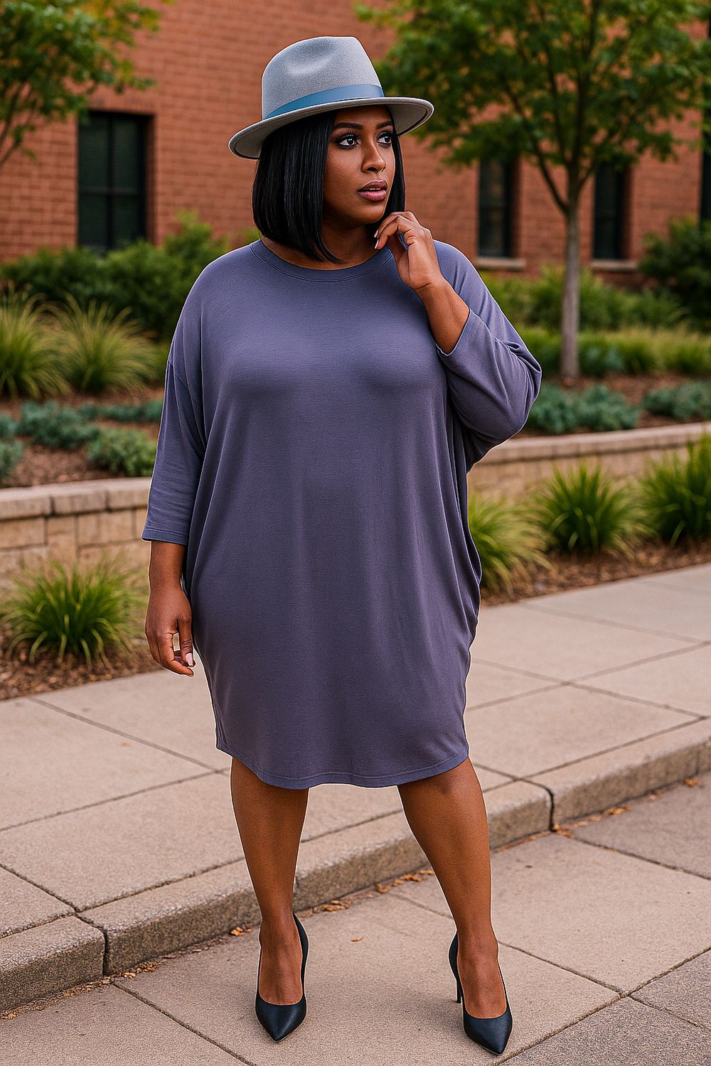 GRAY SENSATION BRUNCH DRESS