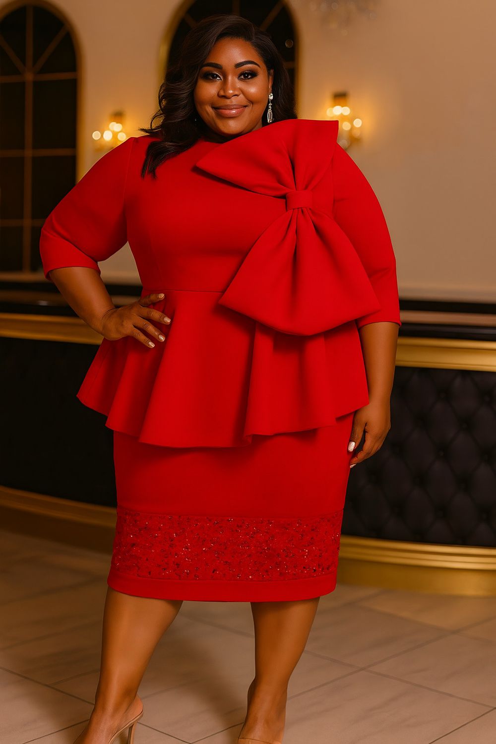 Red Bowtique Glam Dress