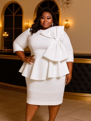 White Bowtique Glam Dress