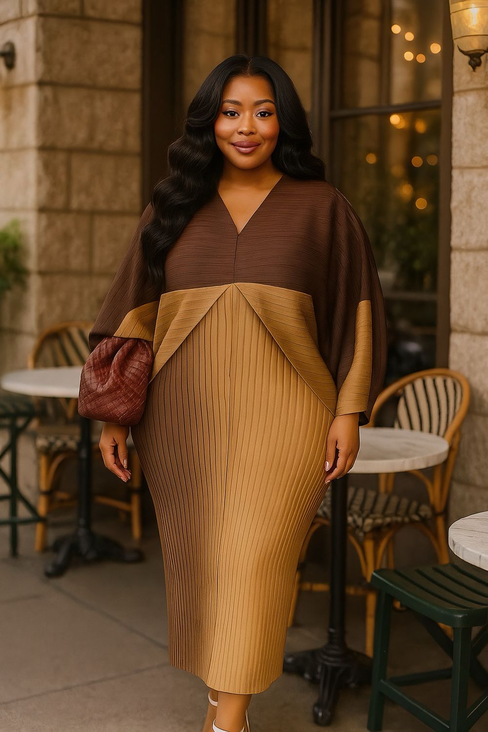 Cocoa Caramel Lux Dress