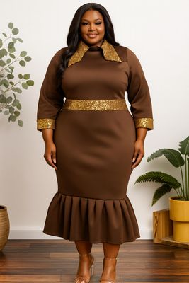 Mocha Majesty Dress