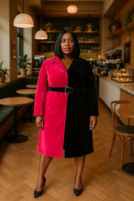 She got it jacket dress