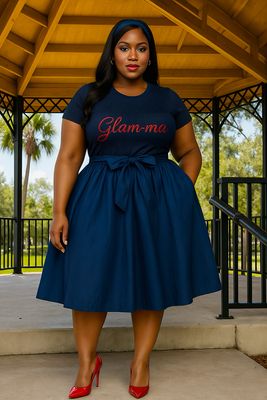 Ramah Denim Flare Skirt
