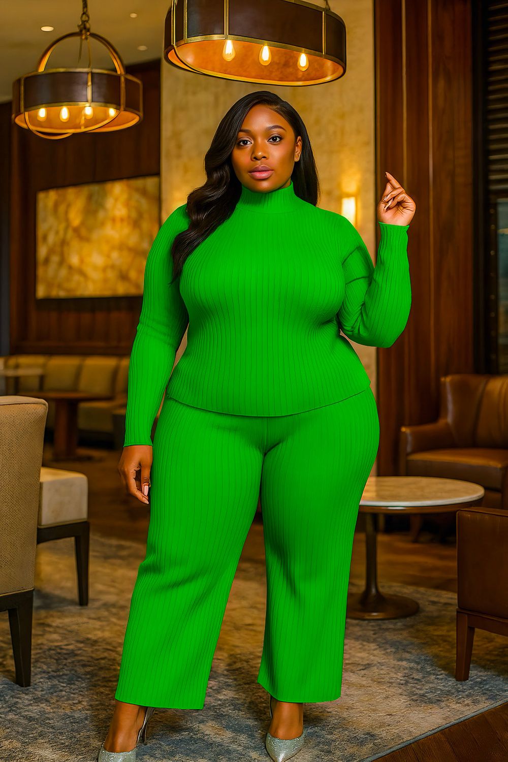 Green Aspire Sweater Set