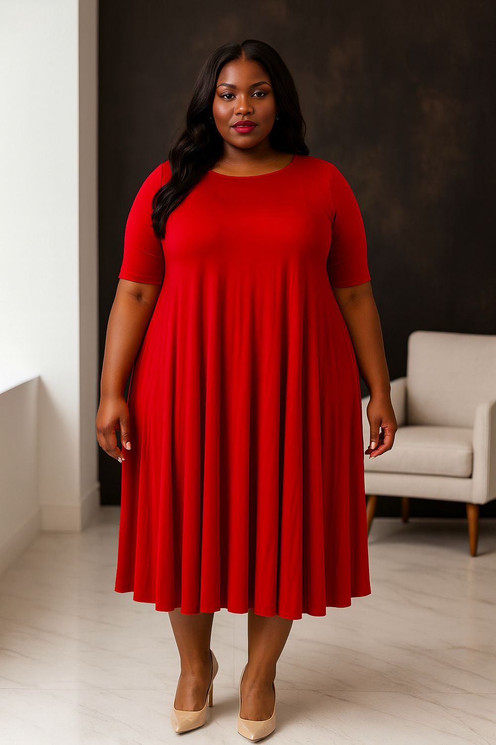 Red Jessie Baggie Dress