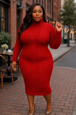 Season Greetings Sweater Dress