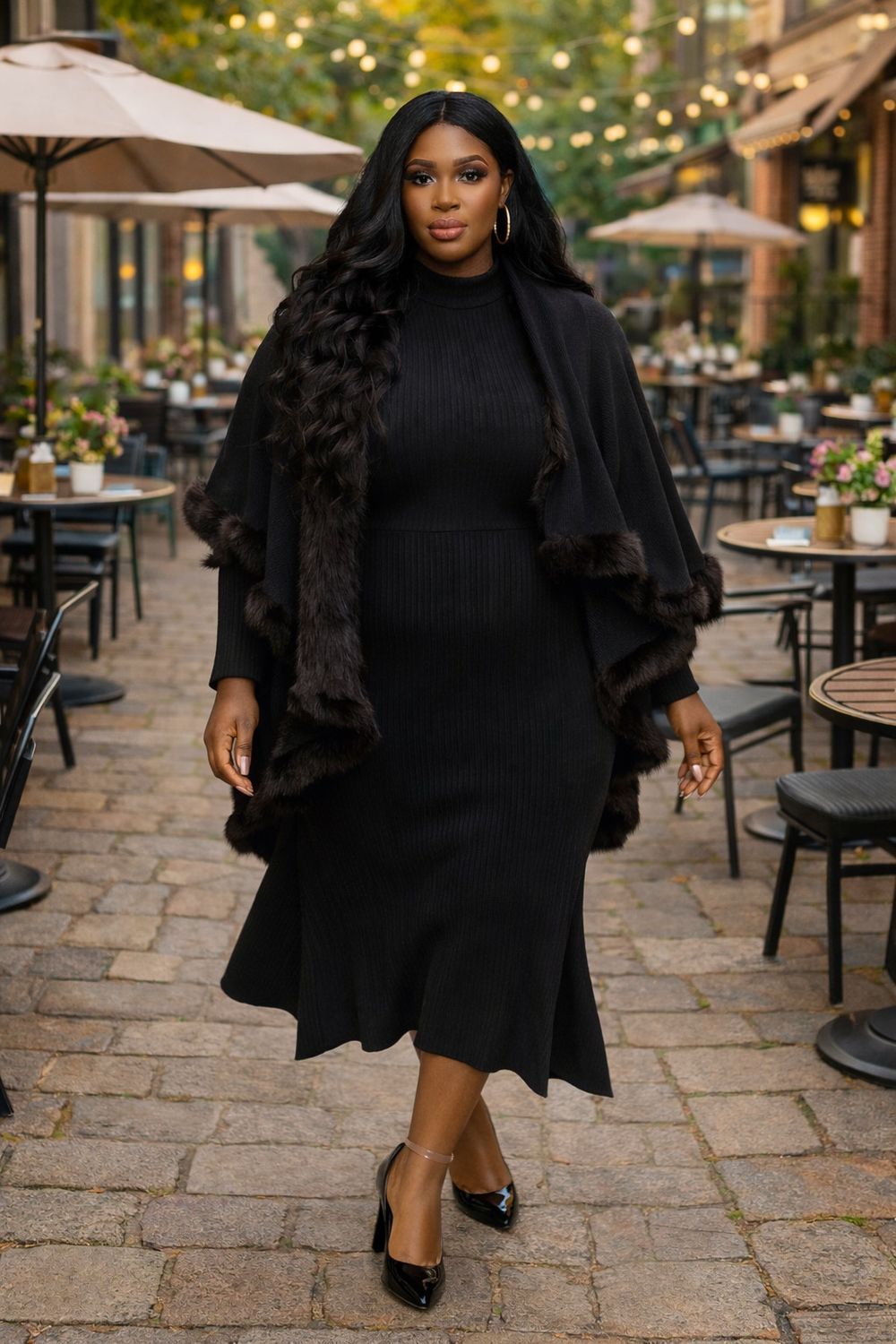 Black Class Fur Coat