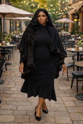 Black Class Fur Coat