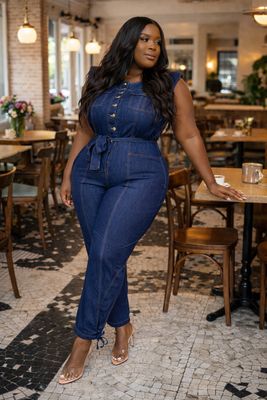 Lauren Cotton Denim Jumpsuit