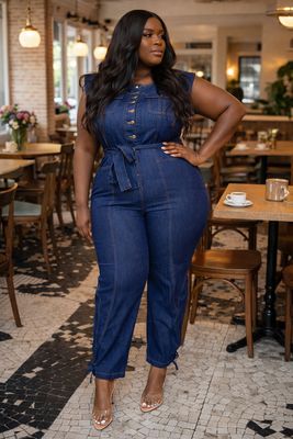 Lauren Cotton Denim Jumpsuit