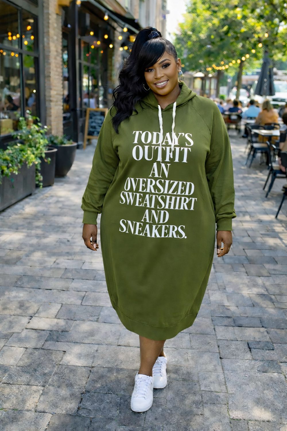 Relaxation Olive Oversized Dress
