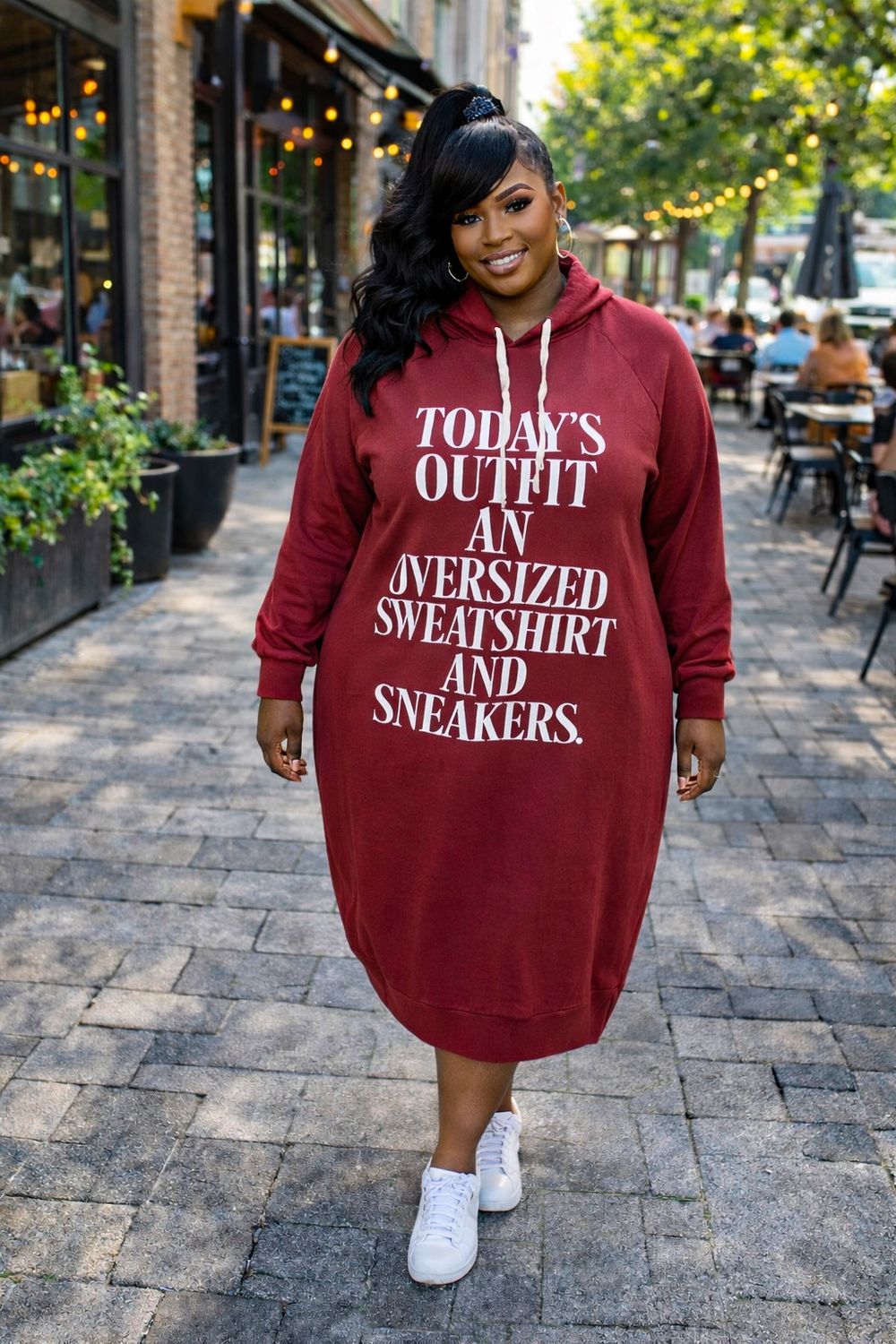 Relaxation Oversize Hoody Dress