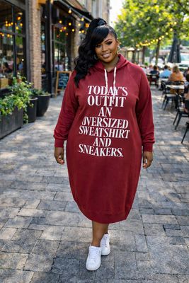 Relaxation Oversize Hoody Dress