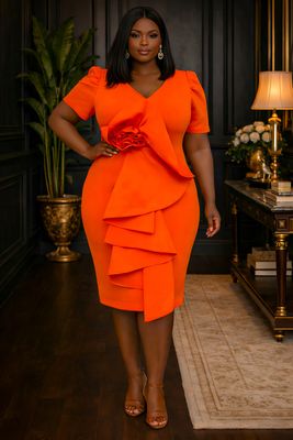 Cayenne Ruffle Dress