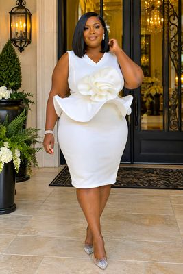 White Carnation Flora Dress