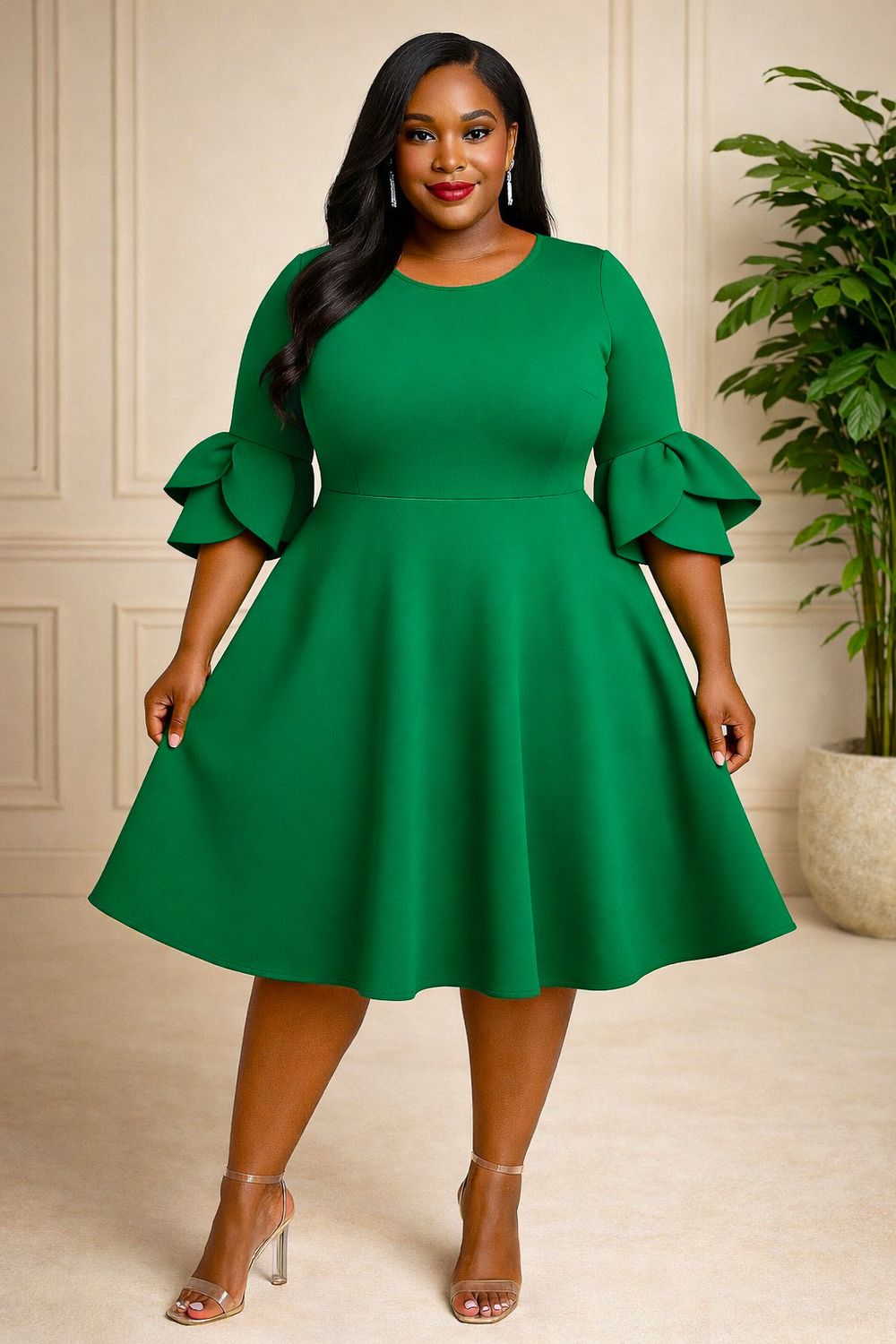 Emerald Eve Sleeve Dress