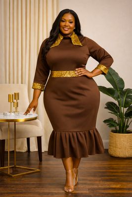 Mocha Majesty Dress