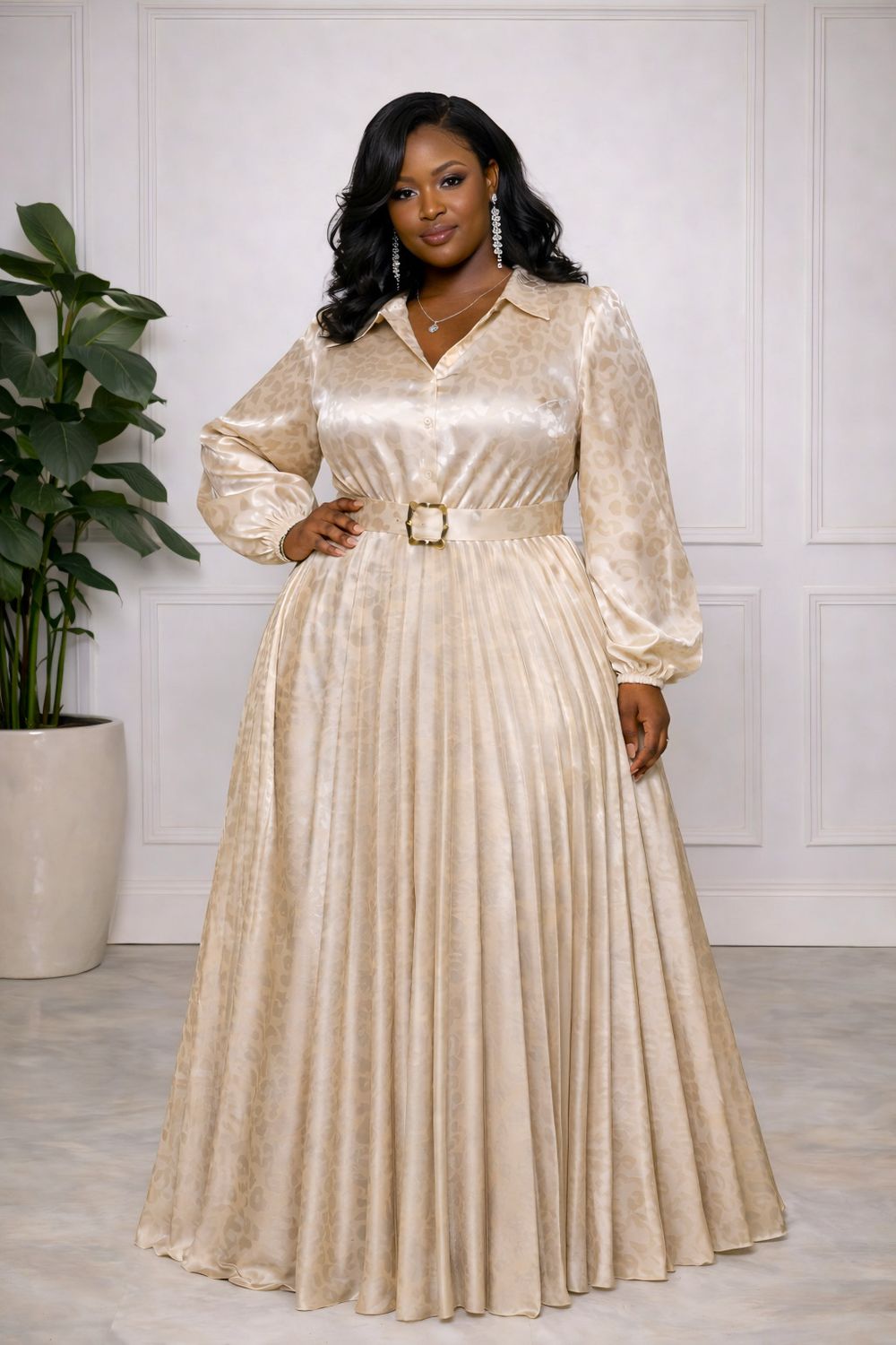 Chandelier Pleated Dress