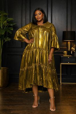 Metallic 24K Baggie Dress