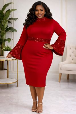 Crimson Radiant Sequin Dress Crimson Radiant Sequin Dress