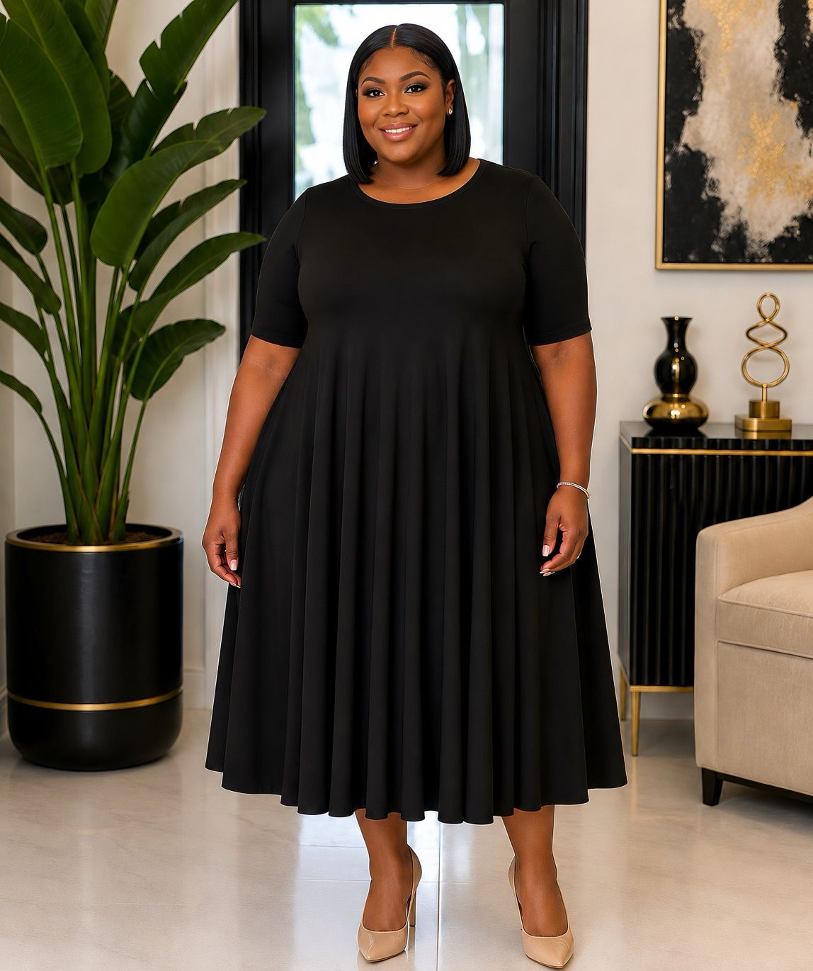 Black Jessie Baggie Dress