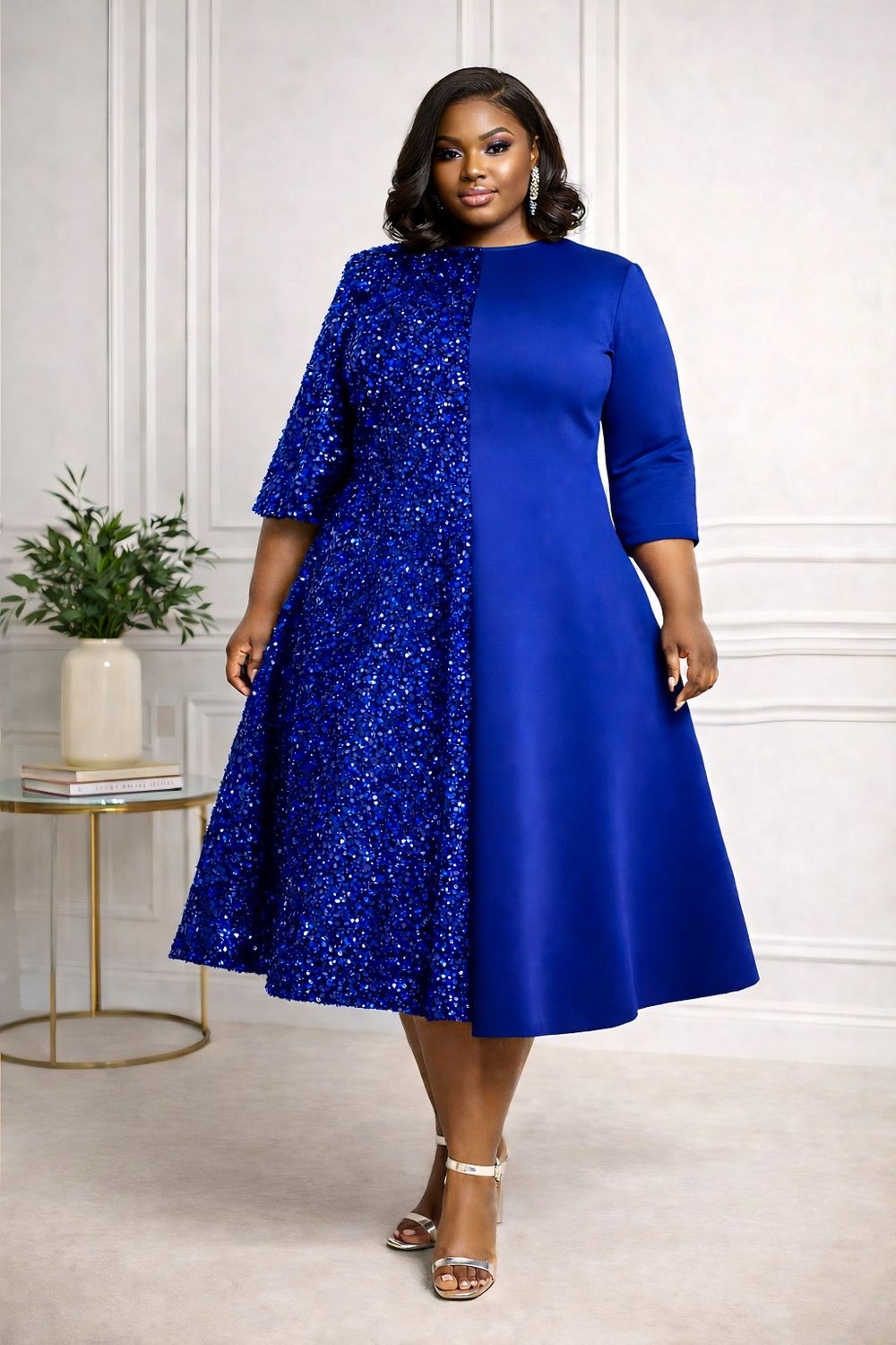 Royal Eclipse Sequin Dress