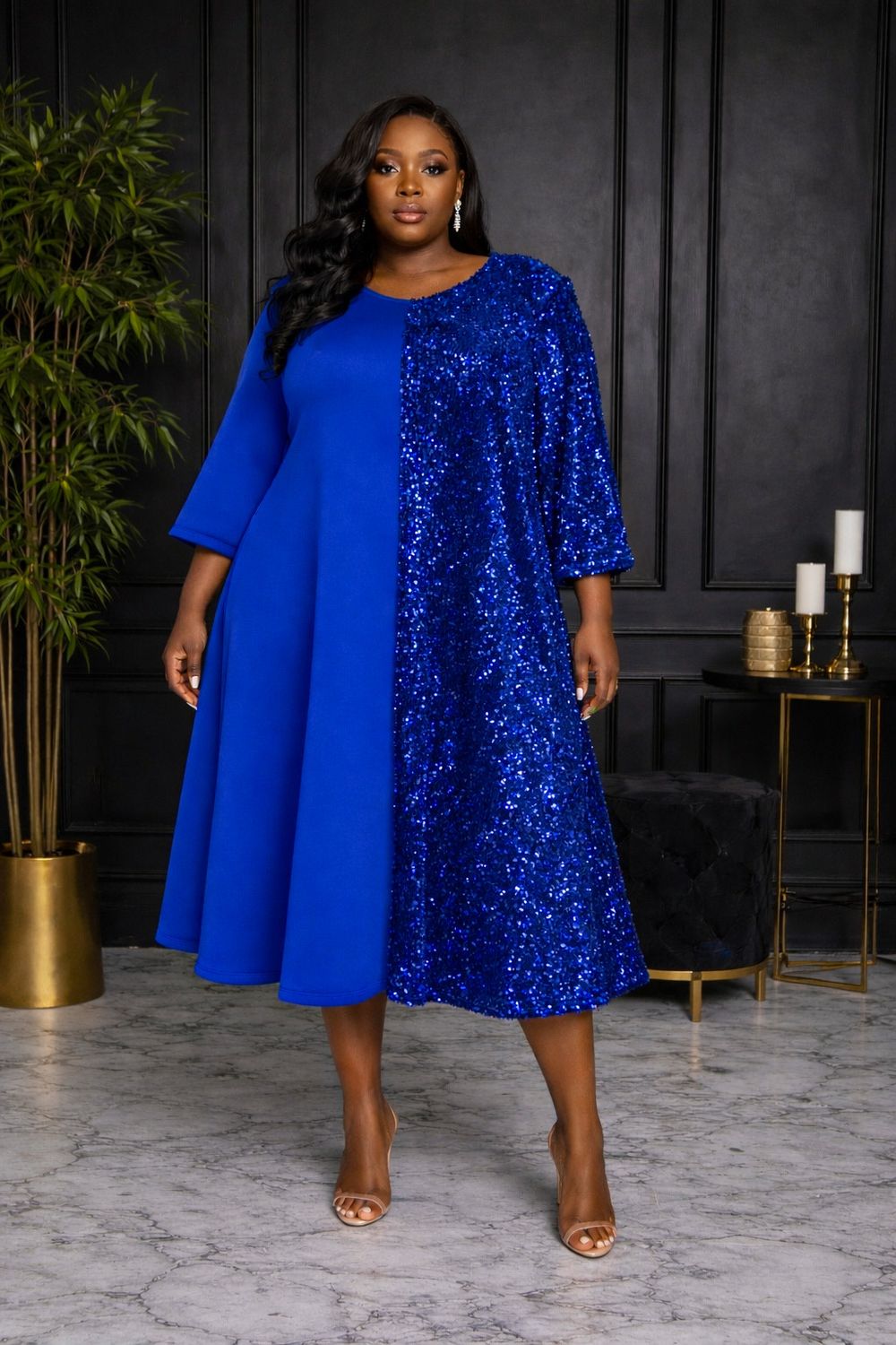 Royal Eclipse Sequin Dress