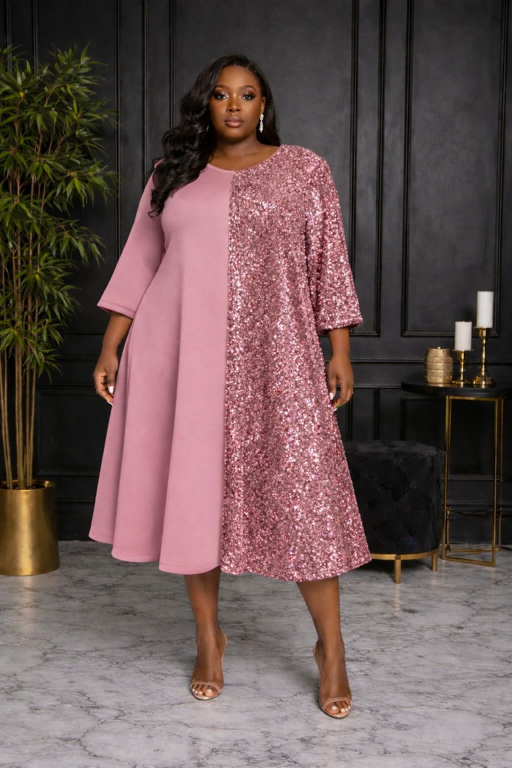 Dusty Eclipse Sequin Dress