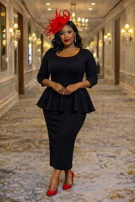 Jordan Black Peplum Dress