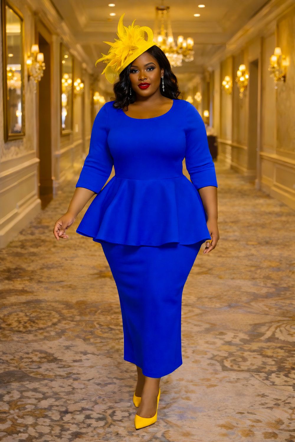Jordan Blu Peplum Dress