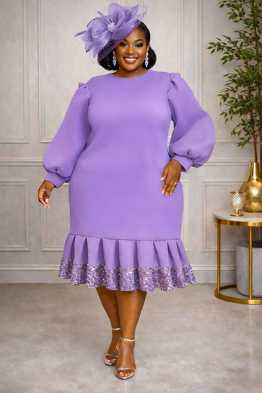 The Present Lilac Sequin Dress