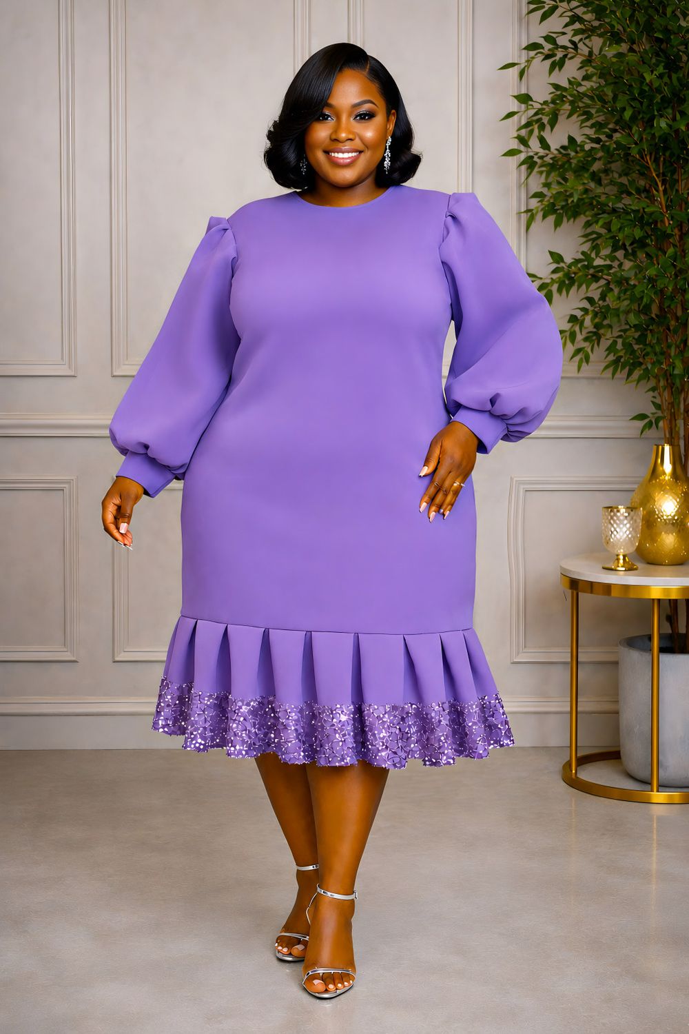 The Present Lilac Sequin Dress
