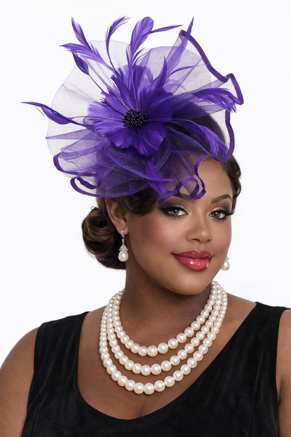 Violet Fascinator