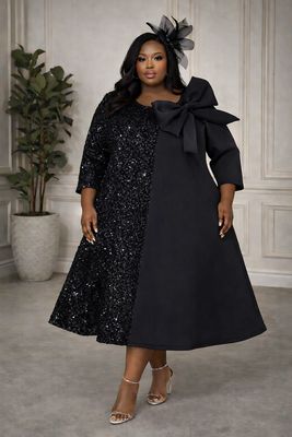 Black Starlight Sequin Dress