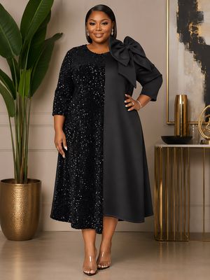 Black Starlight Sequin Dress