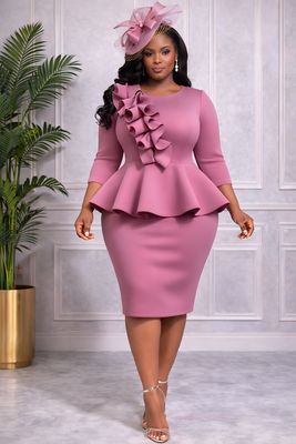 Blush Noir Ruffle Dress