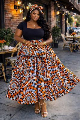 Cultural Spring Skirt Set