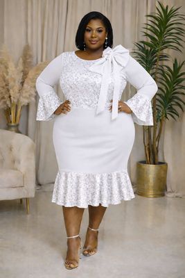 White Divinelette Sequin Dress
