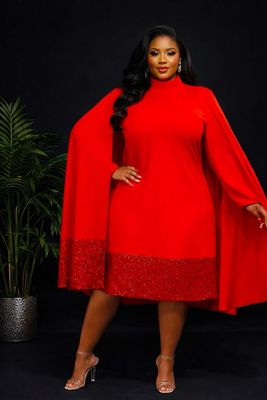 Red Stardom Sequin Dress Red Stardom Sequin Dress
