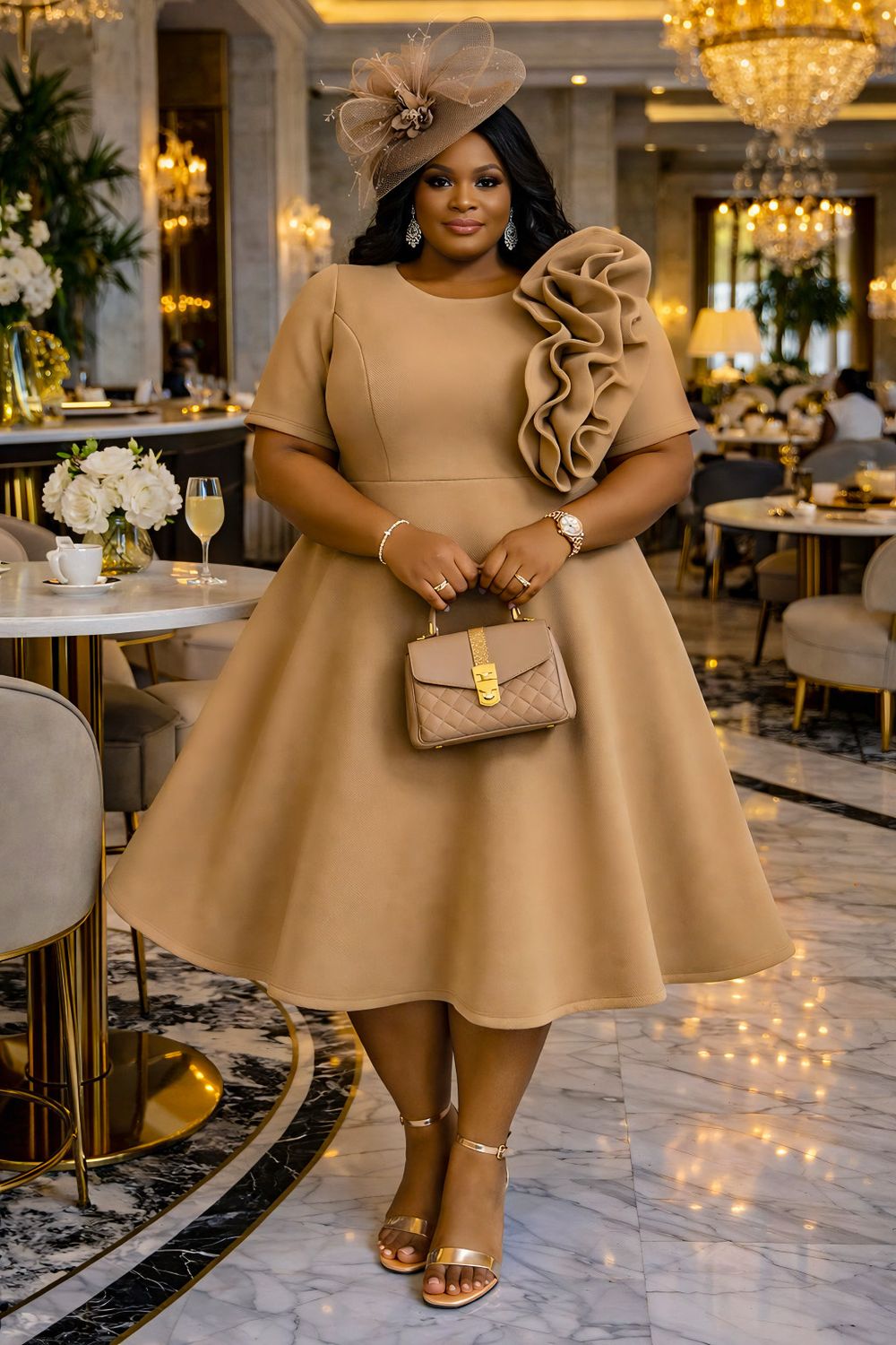 Lady London Ruffle Dress