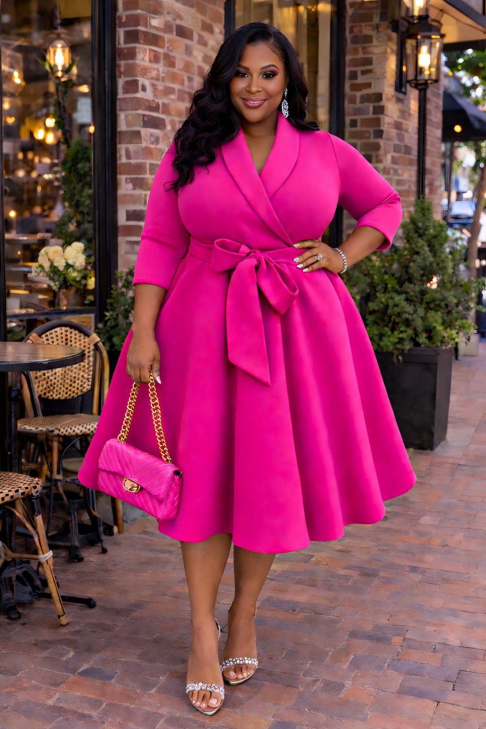 Fuchsia Majestic Swing Dress