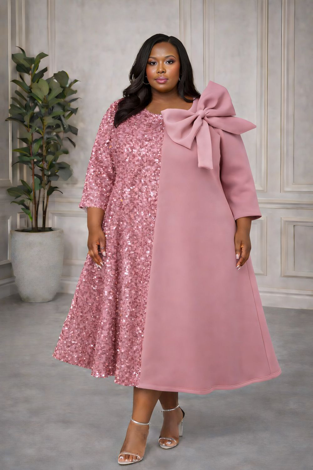 Pink Starlight Sequin Dress