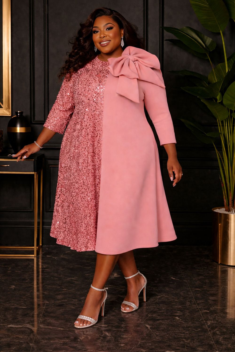 Pink Starlight Sequin Dress
