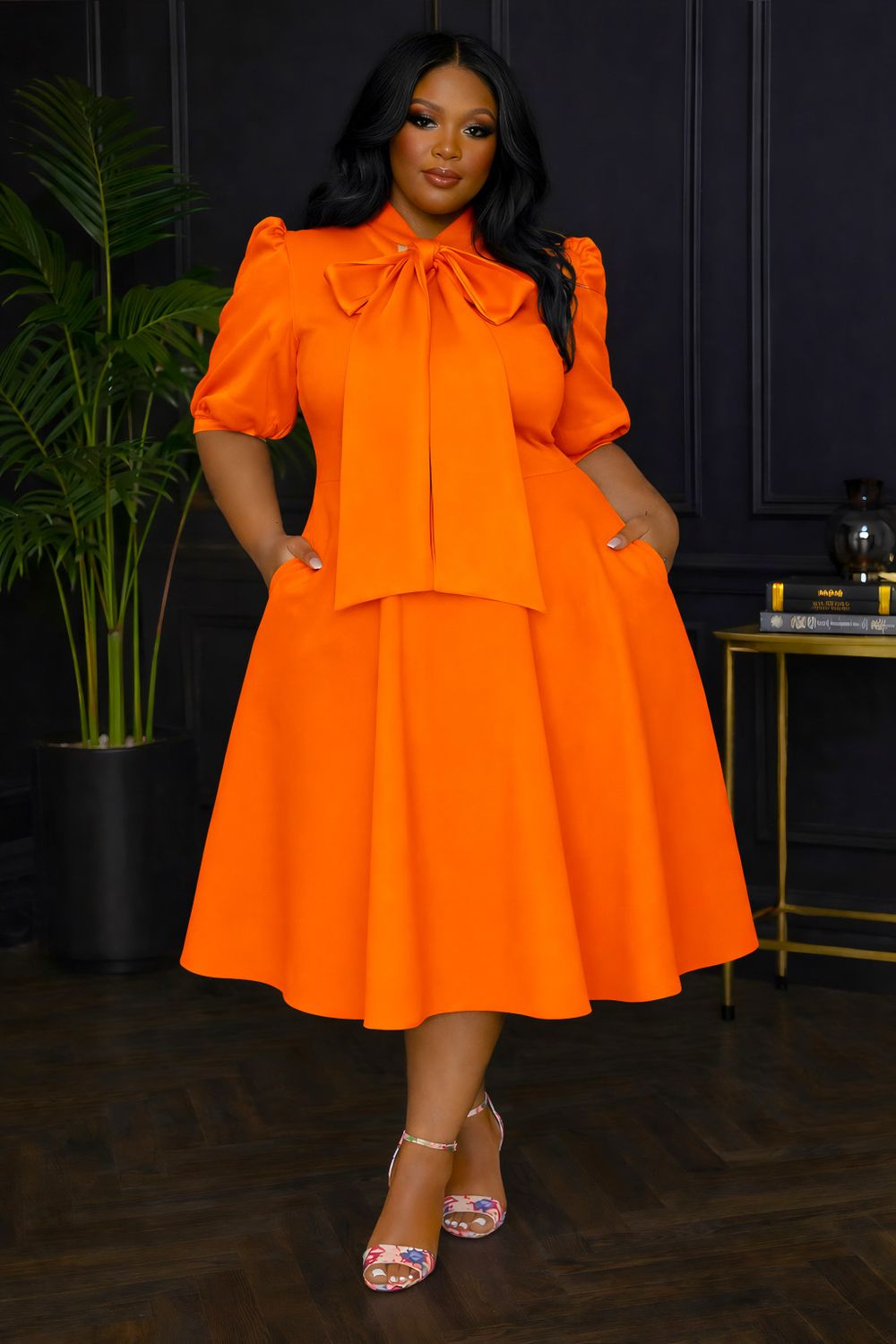 Orange Orchid Dress